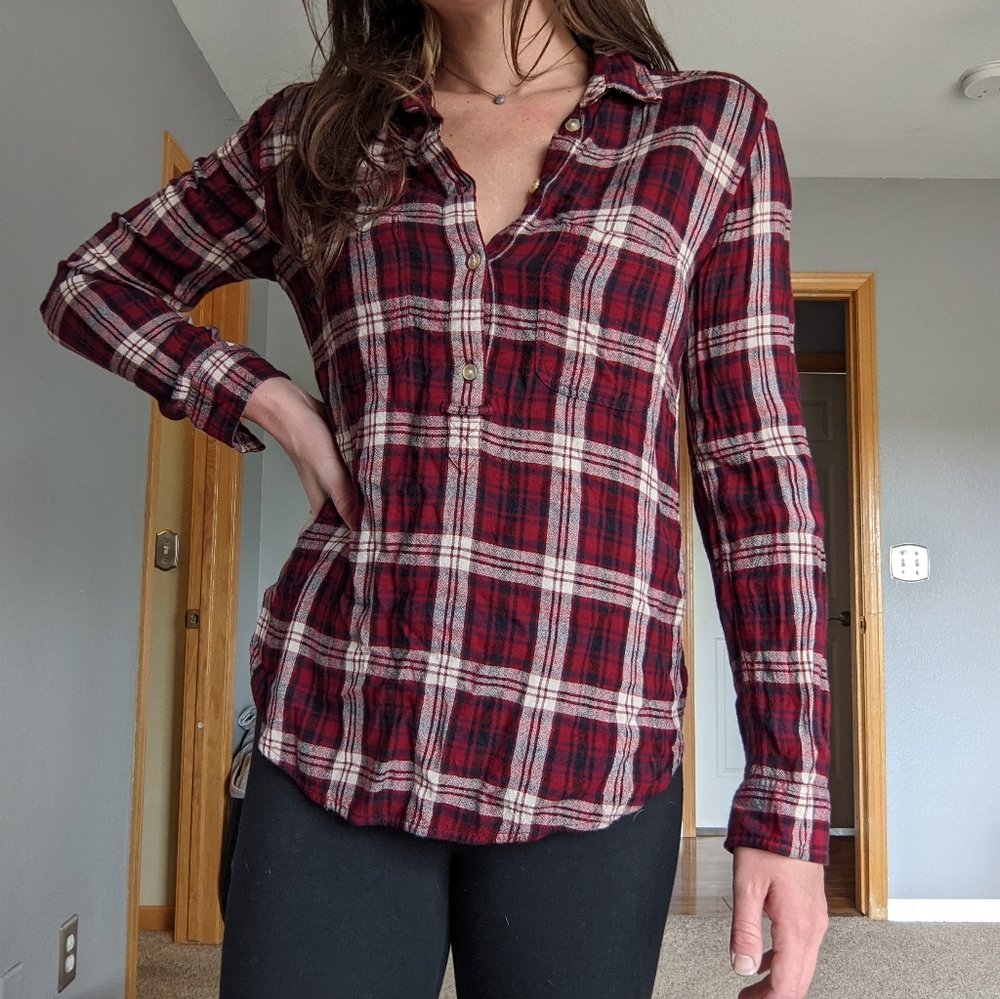 Flannel tunic